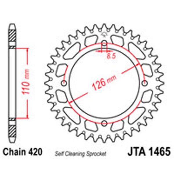 JT JT Rear Sprockets R/W 1465-46SC Alloy